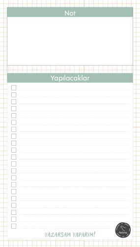 Yapılacaklar Bloknot - Minimal Desenli