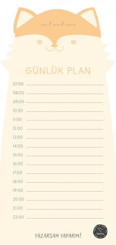 Tilkili Günlük Plan - Bloknot